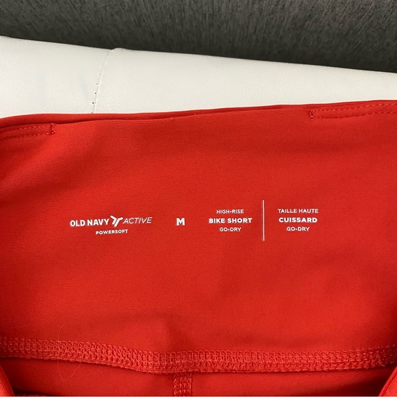 3/30$🤍 OLD NAVY | High waisted power soft biker shorts In cherry tomato - Picture 9 of 11